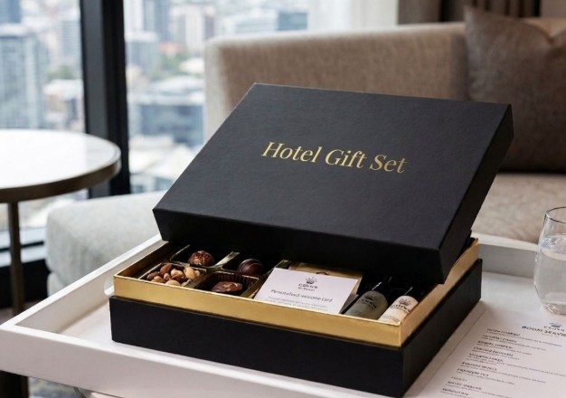 Luxury & Premium Branded Rigid Gift Box Packaging For Hospitality Industry