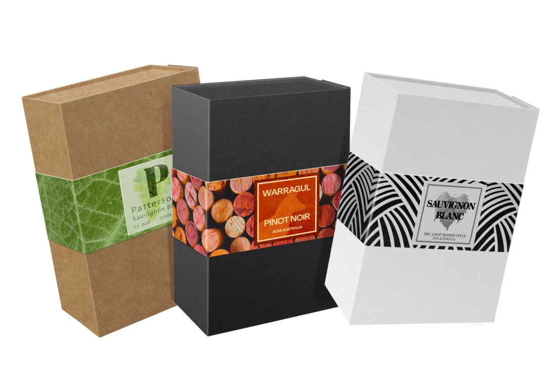 Sleeve Box Kraft + White Black Magflap