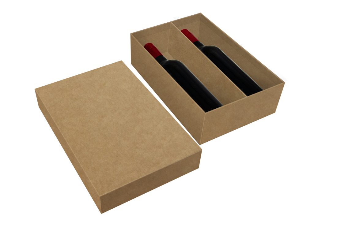 Tray & Lid Box Rigid Black Wd Inser Kraft